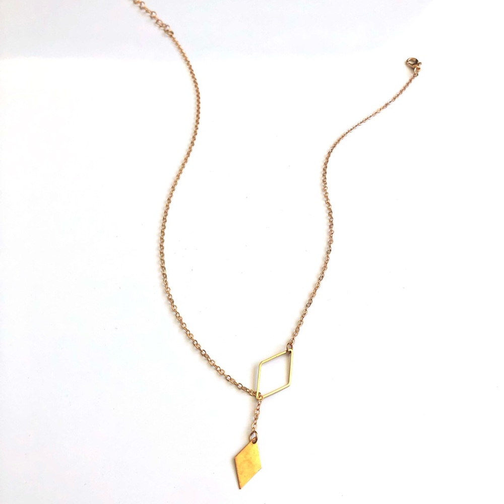 Geometric Lariat Necklace